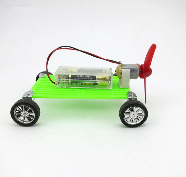 Feichao DIY Wind Power Car 8*11*15cm Puzzle Assembling Electric Toy Vehicle Handmade Model Children Learning Tool Scientific experiments