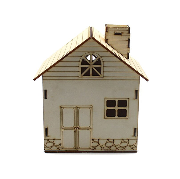 DIY Wooden Paintable Small House 14*12*17.5cm Money Box Piggy Bank Coin Box Kid Room Creative Decoration