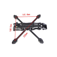 QWinOut DIY XY-5 5inch 220mm Carbon Fiber Quadcopter Frame Kit with 3D Printed Parts X Type 5mm Arm for HD FPV Freestyle RC Racing Drone