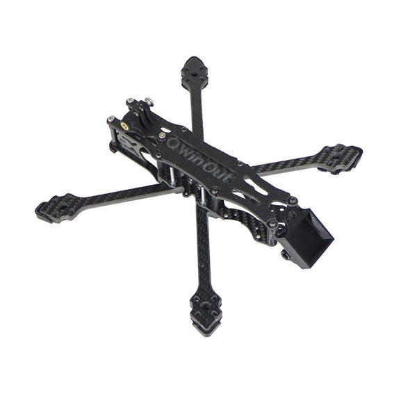 QWinOut DIY XY-5 5inch 220mm Carbon Fiber Quadcopter Frame Kit with 3D Printed Parts X Type 5mm Arm for HD FPV Freestyle RC Racing Drone
