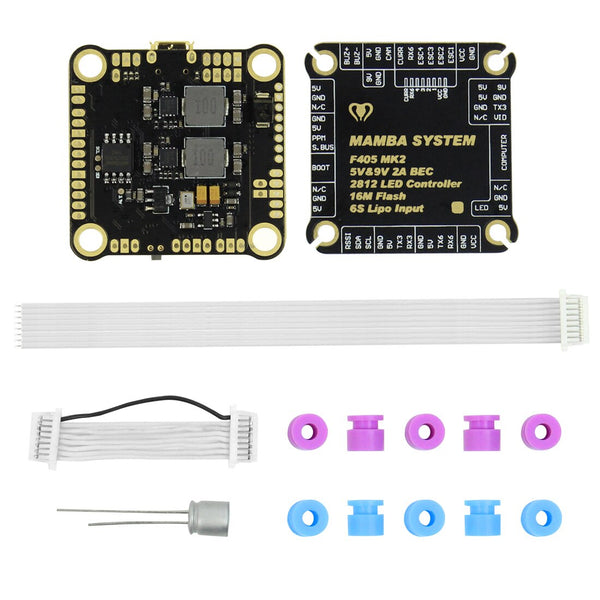 QWinOut  Mamba F405 Flight Controller Betaflight STM32 MPU6000 OSD 3-6S Built-in 5V/2A BEC for DIY FPV Racer Quadcopter Parts