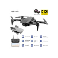 E99 Pro2 RC Mini Drone 4K profesional 1080P Dual Camera WIFI FPV Aerial Photography Helicopter Foldable Quadcopter Dron Toys