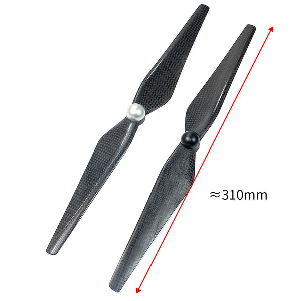 JMT 1 Pair 12x4.2 1242 Self-locking CW CCW Carbon Fiber Propellers Prop for DJI E600 MultiRotor RC Quadcopter