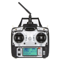 Flysky FS-T6 6CH 2.4G LCD Transmitter R6B Receiver Digital Radio System for RC Helicopters  Quadcopter Glider Airplanes