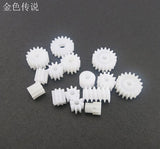 Feichao 15 Types Plastic Main Shaft Gear Pack Motor Gear Four-wheel Motor Worm Making Science DIY Toy Accessory