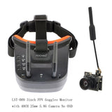 FEICHAO 5.8G 40CH Dual Antennas FPV Goggles Monitor Video Glasses Headset w/ 5.8G 25mW Video Transmitter Camera for Racing Drone