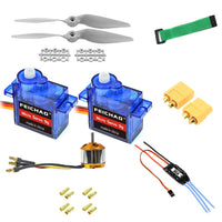 FEICHAO A2212 1000KV Brushless Motor 30A ESC SG90 9G Micro Servo 9 inch Propeller T/XT60 Plug for RC Fixed Wing Plane Helicopter