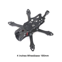 QWinOut  3inch 150mm 4inch 195mm Carbon Fiber Frame Kit with 4mm Thickness Arms for For APEX FPV Drone Quadcopter