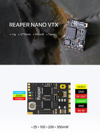 Foxeer Reaper Nano 5.8G 40CH 350mW VTX Video Transmitter 12X16mm Low Consumption Small Spur for RC FPV Racing Drone Spare Parts