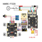 HAKRC F722 32BIT BL32 40A 50A AIO Flight Control BLHELI32 ESC 2-6S For FPV Racing Drone