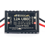 HENGE 12A UBEC Switch Mode BEC Voltage Stabilizer Output 5V / 6V / 7.4V 12A Max 20A Input 3S-6S Lipo 7V-25.5V for RC Quadcopter
