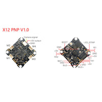 HappyModel X12 AIO 5in1 1-2S Flight Controller Built-in BLHELIS 12A ESC OPENVTX 400mW for FPV Tinywhoop Toothpick Drone