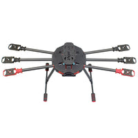 QWinOut Q705/ Q650 3K Carbon Fiber 6-Alex Drone Folded Arm FPV UAV Quadcopter Frame Kit w/ Landing Gear Skid for DIY Helicopter