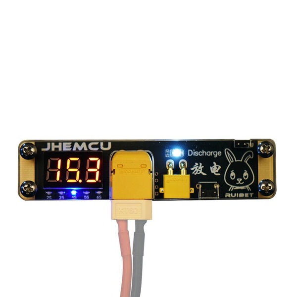 JHEMCU Ruibet LIPO Discharger Module 2-6S Built-in LED Indicator 3.8V 0V for RC XT30 XT60 LIPO Battery Storage Scrapping Parts