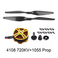 QWinOut 3-6S 380KV 4108 Multi Rotor Brushless Motor Pull-2080g +15x5.5 3K Propeller CW CCW 1555 for 4/6/8-Axle DIY Drone Kit