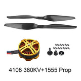 QWinOut 3-6S 380KV 4108 Multi Rotor Brushless Motor Pull-2080g +15x5.5 3K Propeller CW CCW 1555 for 4/6/8-Axle DIY Drone Kit