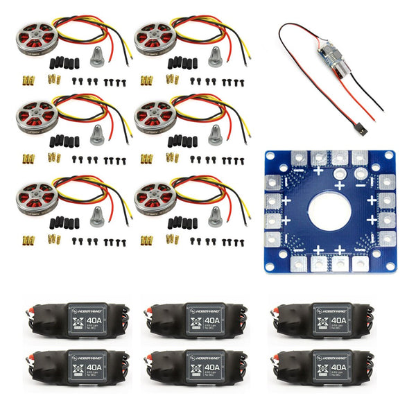 JMT 6 Sets 350KV Brushless Disk Motor High Thrust With Mount +40A ESC For 3-6s Hexacopter Multi Rotor Drone F05423-A