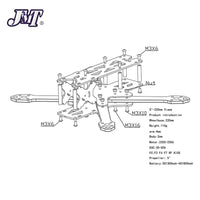 JMT FX-220 220mm Wheelbase Frame Kit Carbon Fiber Rack for DIY FPV Racing Drone Quadcopter