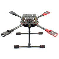 JMT J630 630mm Carbon Fiber 4-axis Folding Rack Frame Kit High Landing Skid for DIY Multicopter RC Racing Drone