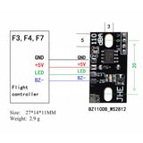 QWinOut Super loud 110 Decibel LED Alarm Buzzer WS2812 Programmable BF F3 F4 F7 For FPV RC Racing Drone Airplane