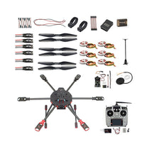 QWinOut Q705 Helicopter DIY RC Racing Drone Kit AT9S/FS-i6/AT10 Remote Control APM /PIX Flight Control 40A ESC Aircraft RTF