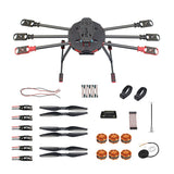 QWinOut Q705 Helicopter DIY RC Racing Drone Kit AT9S/FS-i6/AT10 Remote Control APM /PIX Flight Control 40A ESC Aircraft RTF