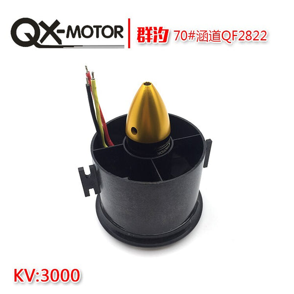 QX-MOTOR QX 70mm QF2822 3000KV Brushless Motor EDF Ducted 6-Rotor Fan Motor Balance Tested for Jet RC AirPlane