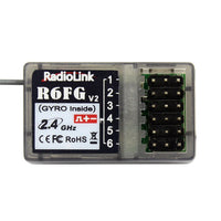 Radiolink V2 R6FG 2.4GHz 6 Channel FHSS Receiver Radio Control System Gyro Integrant For RC6GS RC4GS  RC3S,RC4G T8FB Transmitter