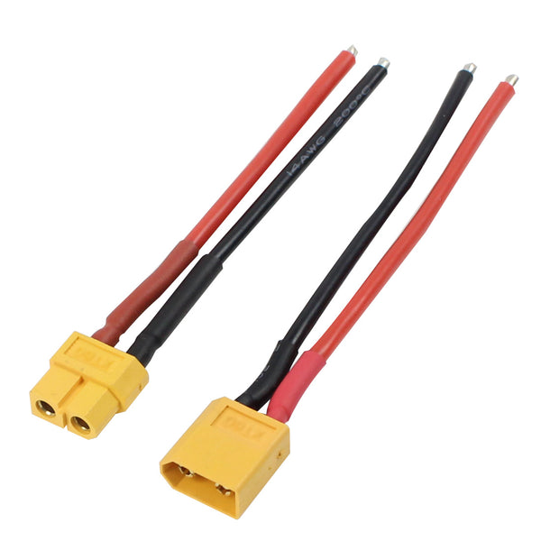 QWinOut XT60 Male Female Connector With 10CM 14AWG Silicone Wire Cable