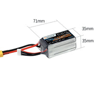 QWinOut 14.8V 60C 1500MAH XT60 Lipo Battery Rechargeable for DIY RC Aircraft FPV Racing Drone