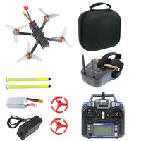 QWinOut DIY F4 X1 175mm FPV Racing Drone Quadcopter RTF with FPV Goggles F4 3-4S AIO Flysky Remote Controller EVA Handbag