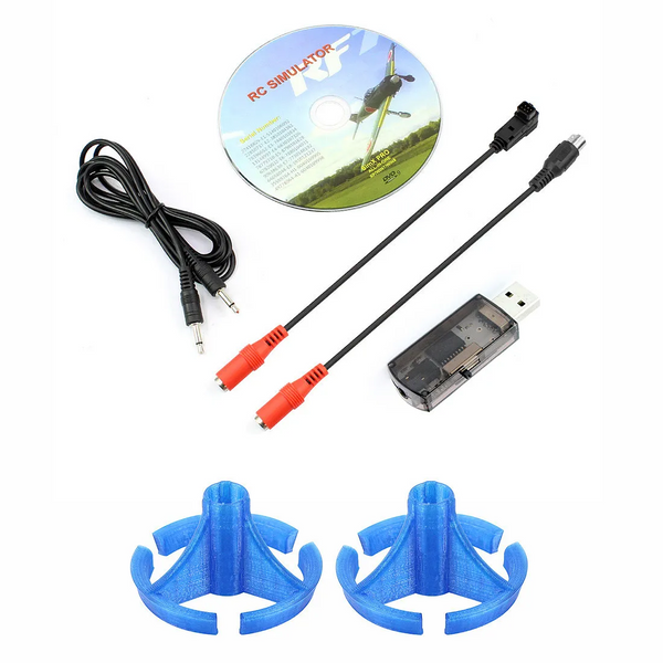 QWinOut 22 in 1 Simulator G7 / G6 / G5 / Phoenix 5.0 / 4.0 / XTR WIN7 / 8 Compatible with Rock Mount for Jumper T16 Pro FRSKY X9D Plus Radiolink T8F AT9 AT10 FLYSKY Remote Controller