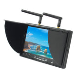 QWINOUT FPV Monitor with DVR LS-5802D 5.8GHz 40 Channels 7Inch LCD 800 * 480 Display Screen Receiver Monitor for FPV Racer Drone Quadcopter with Wireless Built-in Dual Receiver