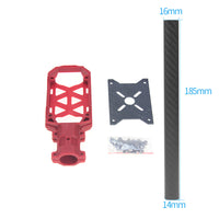 JMT 16MM*14MM*185MM 3K Carbon Fiber Tube with 16mm Clamp Type Motor Mount Plate Holder for 4-axle Aircraft RC Hexacopter DIY Copter Drone