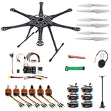 QWinOut DIY FPV Drone Hexacopter 6-axle Aircraft Kit HMF S550 Frame PXI PX4 Flight Control 920KV Motor GPS 9343 Propers 30A ESC