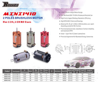 Surpass Hobby MINI 1410 2500KV 3500KV 5500KV 7500KV 9500KV Brushless Motor for Kyosho Mr03 Pro Atomic DRZ 1/24 1/28 1/32 RC Car