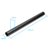 JMT 16MM*14MM*185MM 3K Carbon Fiber Tube with Z16 Folding Arm Tube Joint for 4-axle Aircraft RC Hexacopter DIY Copter Drone
