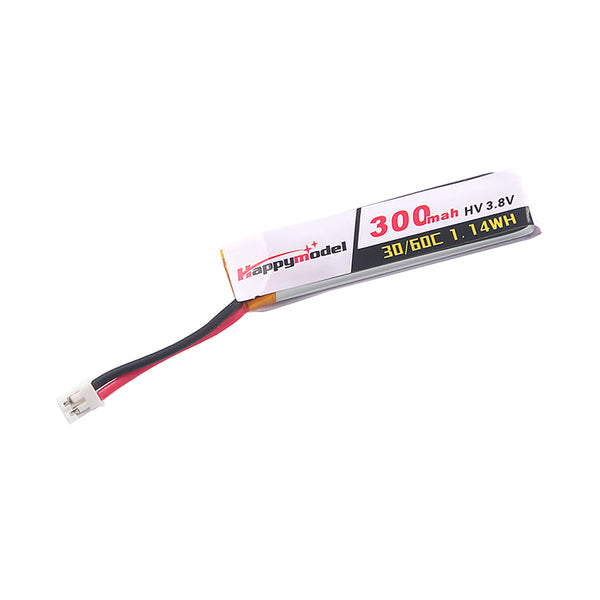 Happymodel 3.8V 300mah High Voltage Lithium Battery 1-2S Indoor Brushless FPV Racing Drone with PH2.0 Port For napper6/Snapper7/Snapper8 /Mobula7 Tiny Whoop