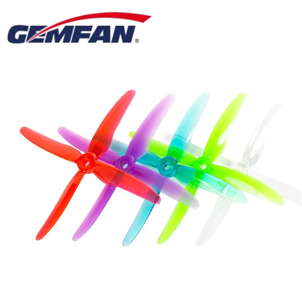 2 Pairs GEMFAN 51455 5.1 inch Hurricane X 4-blade Propeller 5mm Mounting Hole for RC FPV Racing Drone Quadcopter Multirotor